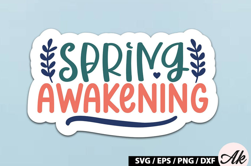 Spring awakening Sticker SVG SVG akazaddesign 