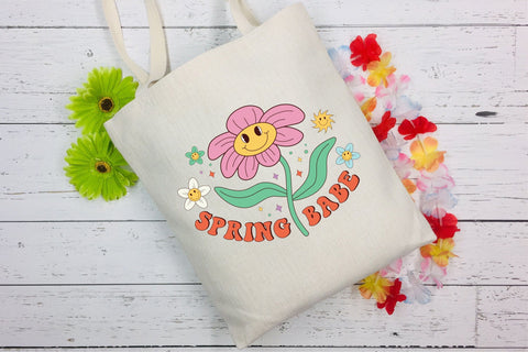 Spring Babe - Retro Spring Sublimation Sublimation CraftLabSVG 