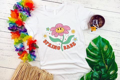 Spring Babe - Retro Spring Sublimation Sublimation CraftLabSVG 