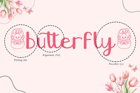 Spring Basket Font AEN Creative Store 