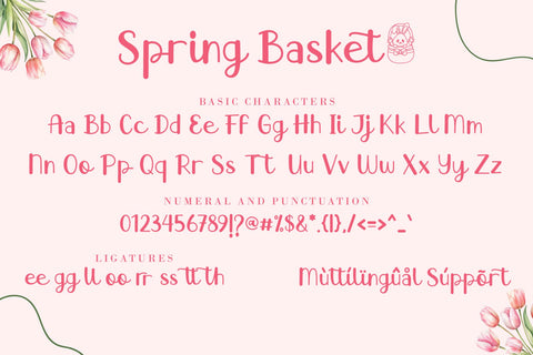 Spring Basket Font AEN Creative Store 