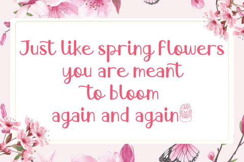 Spring Basket Font AEN Creative Store 