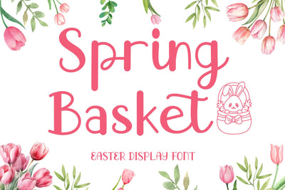 Spring Basket Font AEN Creative Store 