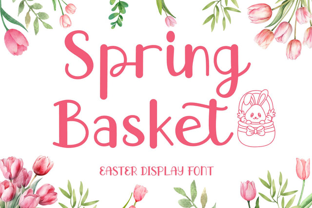 Spring Basket Font AEN Creative Store 