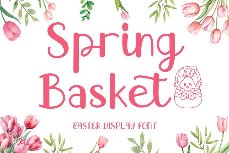 Spring Basket Font AEN Creative Store 
