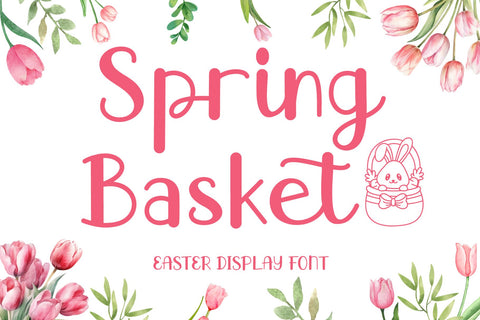 Spring Basket Font AEN Creative Store 