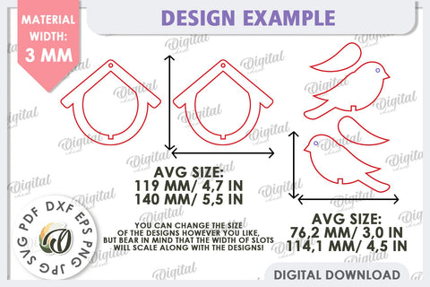 Spring Bird Decor LaserCut. Welcome Spring. Spring Decor SVG SVG Evgenyia Guschina 