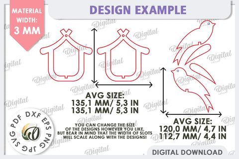 Spring Bird Decor LaserCut. Welcome Spring. Spring Decor SVG SVG Evgenyia Guschina 