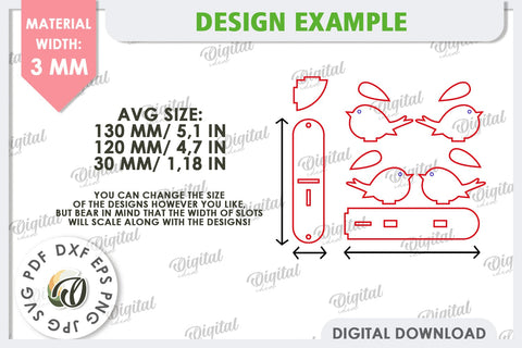 Spring Bird Decor LaserCut. Welcome Spring. Spring Decor SVG SVG Evgenyia Guschina 