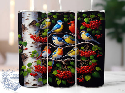 Spring Bird Lover Tumbler, Bird Lover Tumbler, Stylish 20oz Wrap, Sublimation Design, Trendy Gift Idea, Rustic Bird Wrap, Botanical Spring Tumbler Sublimation ToriDesigns 