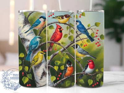 Spring Bird Lover Tumbler, Bird Lover Tumbler, Stylish 20oz Wrap, Sublimation Design, Trendy Gift Idea, Rustic Bird Wrap, Botanical Spring Tumbler Sublimation ToriDesigns 