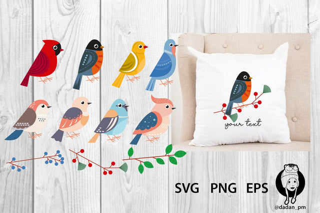 Spring birds cute png SVG dadan_pm 