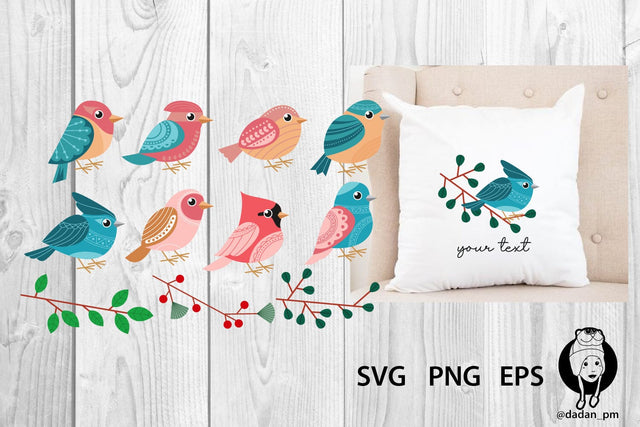 Spring birds cute png SVG dadan_pm 