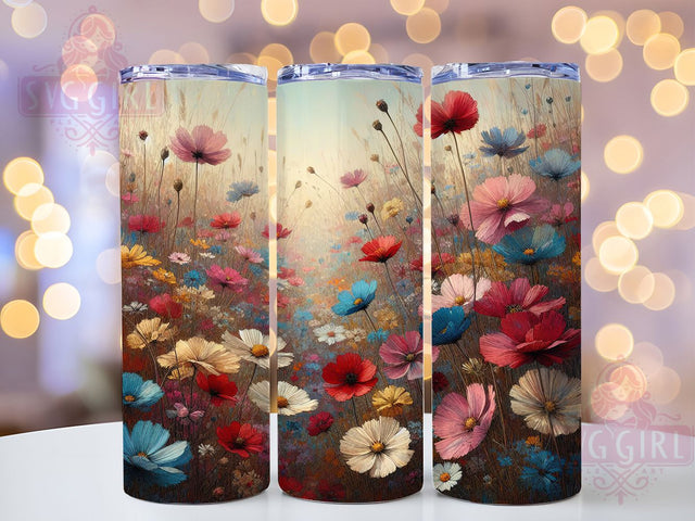 Spring Bloom Wildflower Garden Tumbler, Seasonal Garden Design, Wildflower Pattern Cup, Nature Lover Gift, Spring Bloom Art, Garden Theme Wrap, Fresh Floral Design Sublimation SvggirlplusArt 