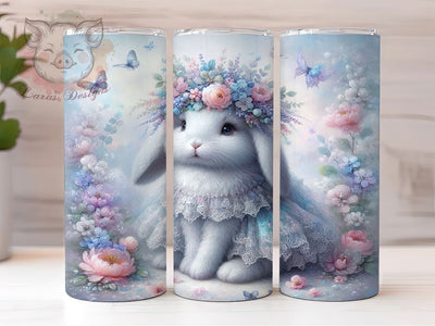 Spring Blooming Easter Bunny Tumbler, Easter Rabbit Tumbler, Cute Bunny Wrap, Blooming Bunny Wrap, Festive Easter Wrap, Sublimation Design, Trendy Gift Idea Sublimation Lara' s Designs 