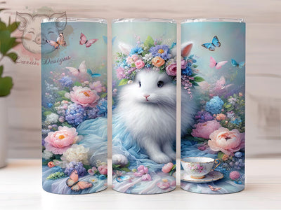 Spring Blooming Easter Bunny Tumbler, Easter Rabbit Tumbler, Cute Bunny Wrap, Blooming Bunny Wrap, Festive Easter Wrap, Sublimation Design, Trendy Gift Idea Sublimation Lara' s Designs 