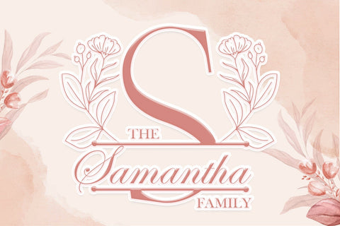 Spring Blossom Line Monogram Font Dm Letter Studio 