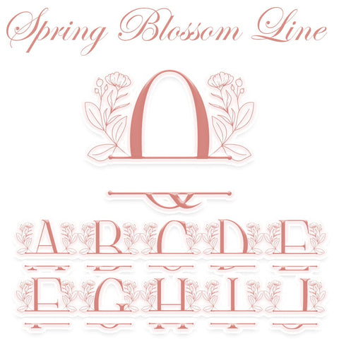 Spring Blossom Line Monogram Font Dm Letter Studio 
