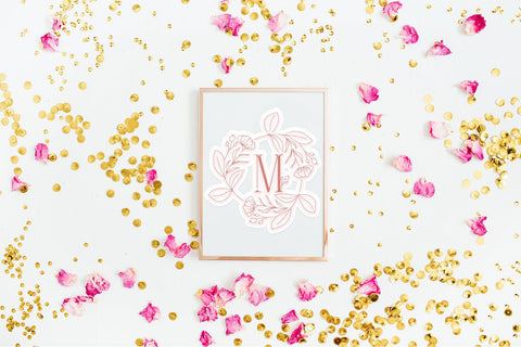 Spring Blossom Monogram Font Dm Letter Studio 