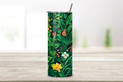 Spring Blossom Seamless Tumbler Wrap, Spring Vibes, 3D PNG Sublimation FloridPrintables 