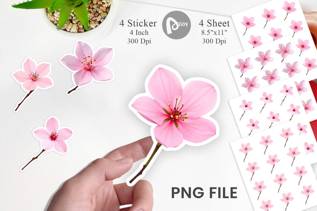 Spring Blossom Sticker Sublimation artnoy 