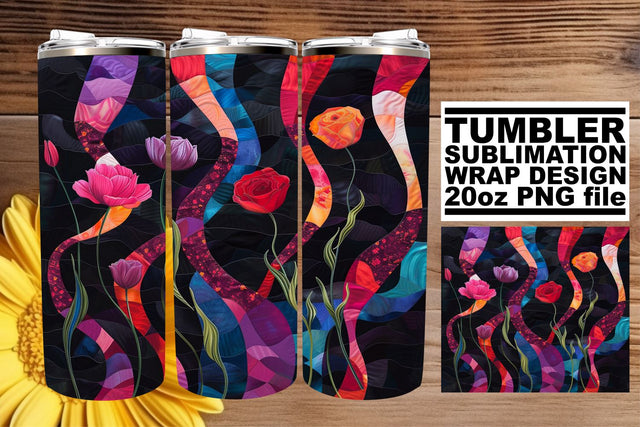 Spring Blossom Tumbler Wrap: Brighten your day with floral charm Sublimation afrosvg 