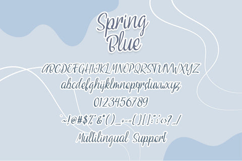 Spring Blue Font Dm Letter Studio 