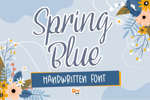 Spring Blue Font Dm Letter Studio 