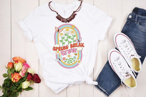 Spring Break Crew | Retro Spring Sublimation Sublimation CraftLabSVG 