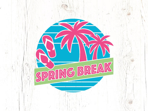Spring Break Retro SVG SVG Caffeinated SVGs 