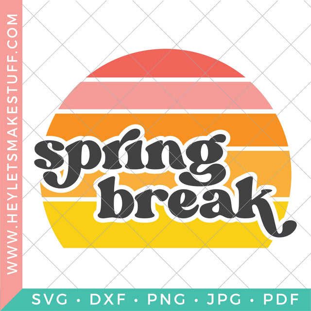 Spring Break Sunset SVG Hey Let's Make Stuff 