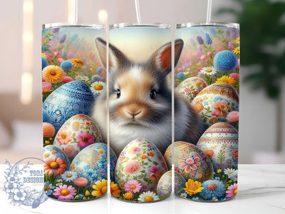 Spring Bunny Egg Tumbler, Spring Flower Tumbler, Easter Bunny Wrap, Stylish 20oz Wrap, Sublimation Design, Trendy Gift Idea, Inspirational Easter Tumbler Sublimation ToriDesigns 