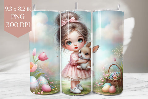 Spring Bunny Tumbler Sublimation Design Sublimation BijouBay 