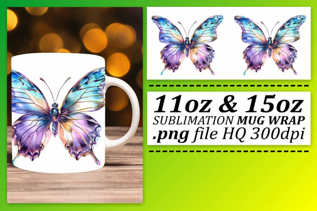 Spring Butterfly Mug Art: Delightful Sublimation Styles Sublimation afrosvg 