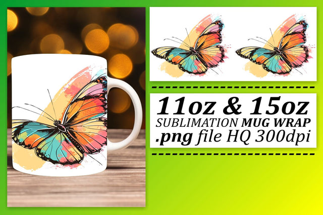 Spring Butterfly Mug Artistry: Chic Sublimation Trends Sublimation afrosvg 