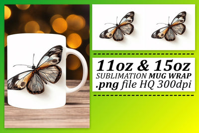 Spring Butterfly Mug Artistry: Colorful Sublimation Trends Sublimation afrosvg 