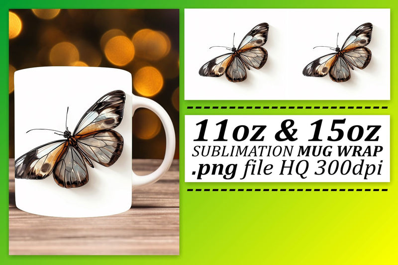 Spring Butterfly Mug Artistry: Colorful Sublimation Trends Sublimation afrosvg 