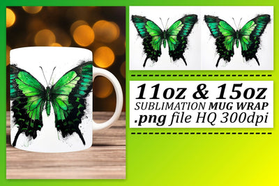 Spring Butterfly Mug Artistry: Whimsical Sublimation Styles Sublimation afrosvg 