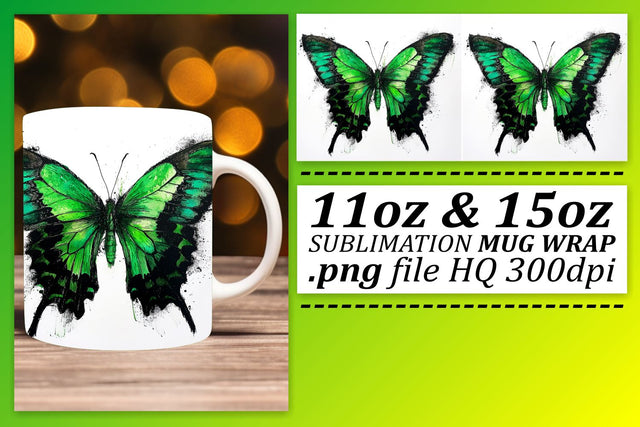 Spring Butterfly Mug Artistry: Whimsical Sublimation Styles Sublimation afrosvg 
