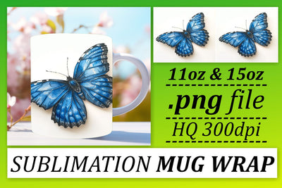 Spring Butterfly Mug Design: Chic Sublimation Styles Sublimation afrosvg 