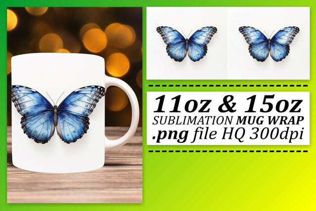 Spring Butterfly Mug Design: Colorful Sublimation Styles Sublimation afrosvg 