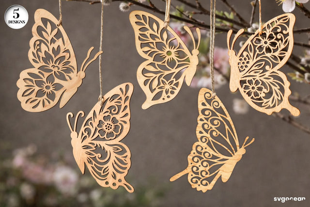 Spring Butterfly Ornaments SVG Bundle SVG SvgOcean 