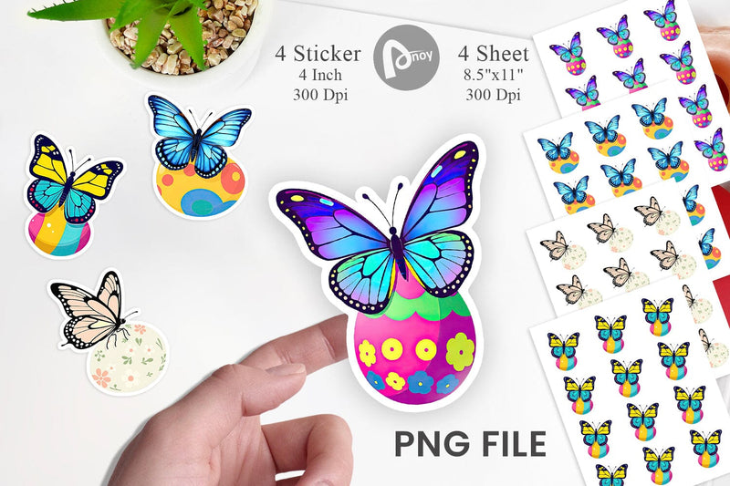 Spring Butterfly Sticker Sublimation artnoy 