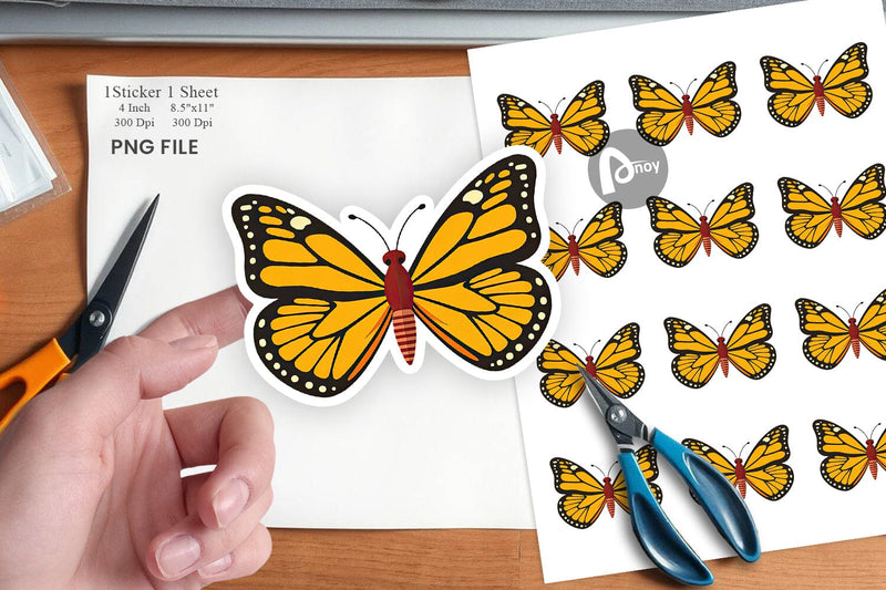 Spring Butterfly Sticker Sublimation artnoy 