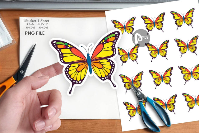 Spring Butterfly Sticker Sublimation artnoy 