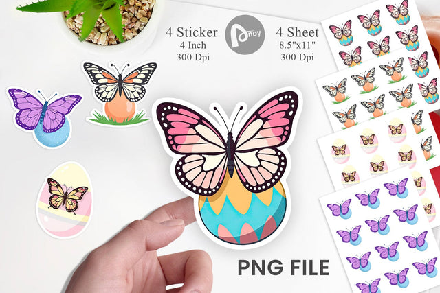Spring Butterfly Sticker Sublimation artnoy 