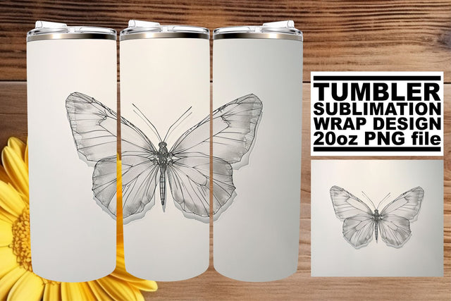 Spring Butterfly Sublimation Tumbler Wrap Sublimation afrosvg 