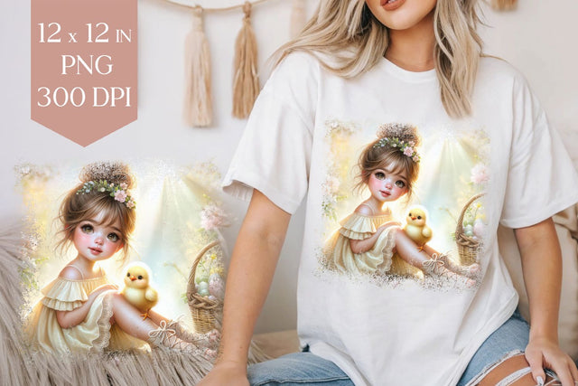 Spring Chick T-Shirt Sublimation Design Sublimation BijouBay 
