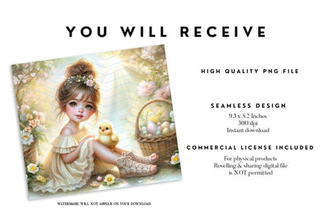 Spring Chick Tumbler Wrap PNG, 20oz Seamless Design Sublimation BijouBay 