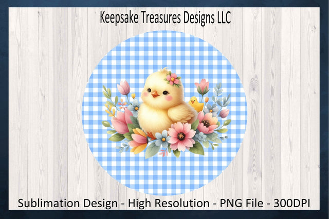 Spring Chick Wind Spinner Sublimation Design Template, Easter Wind Spinner, Spring Wind Spinner PNG, Spring Patio Décor, Digital Download Sublimation Keepsake Treasures Designs LLC. 